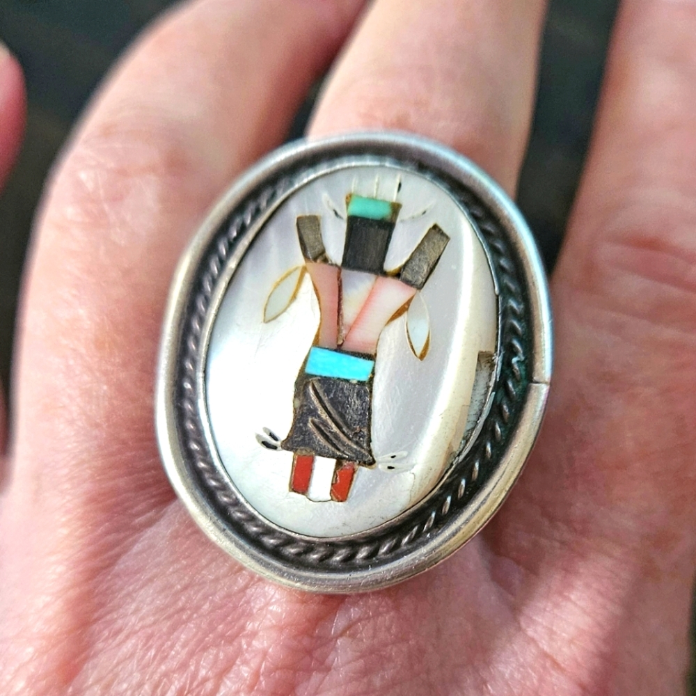 Vintage Navajo Sterling Apache Dancer Ring
